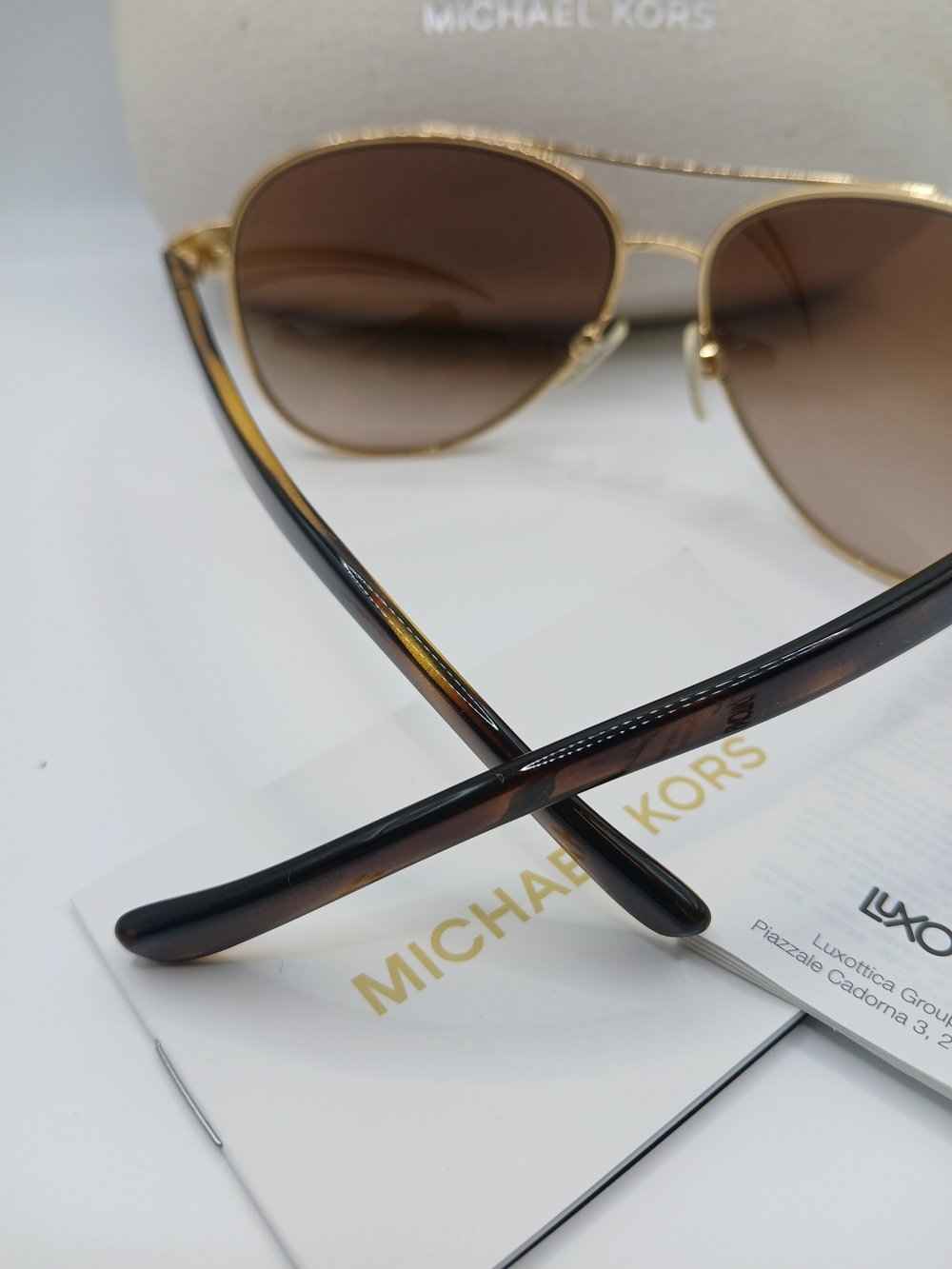 Michael Kors Astrid III 5015 104413  Gold Brown Havana Gradient Sunglasses/USED - Picture 3 of 6
